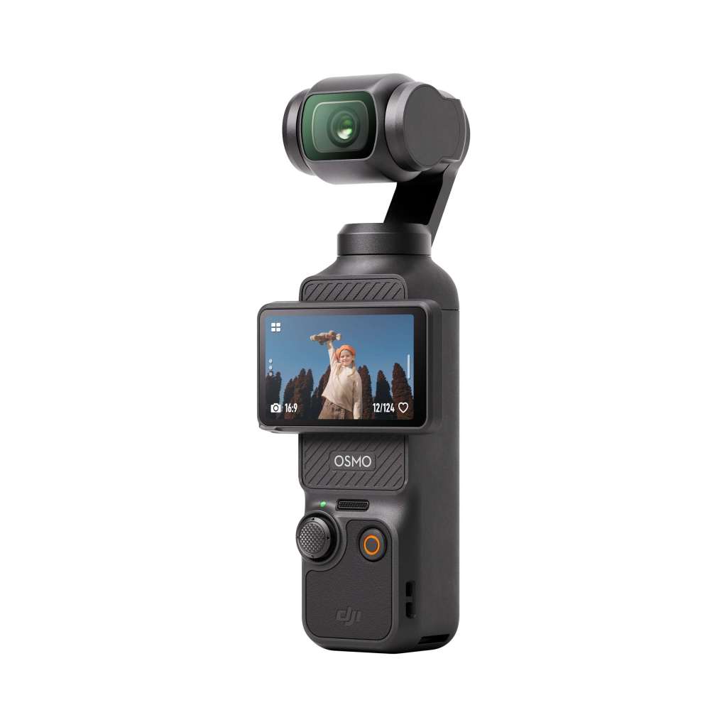DJI Osmo Pocket 3 – přední pohled s otočeným displejem