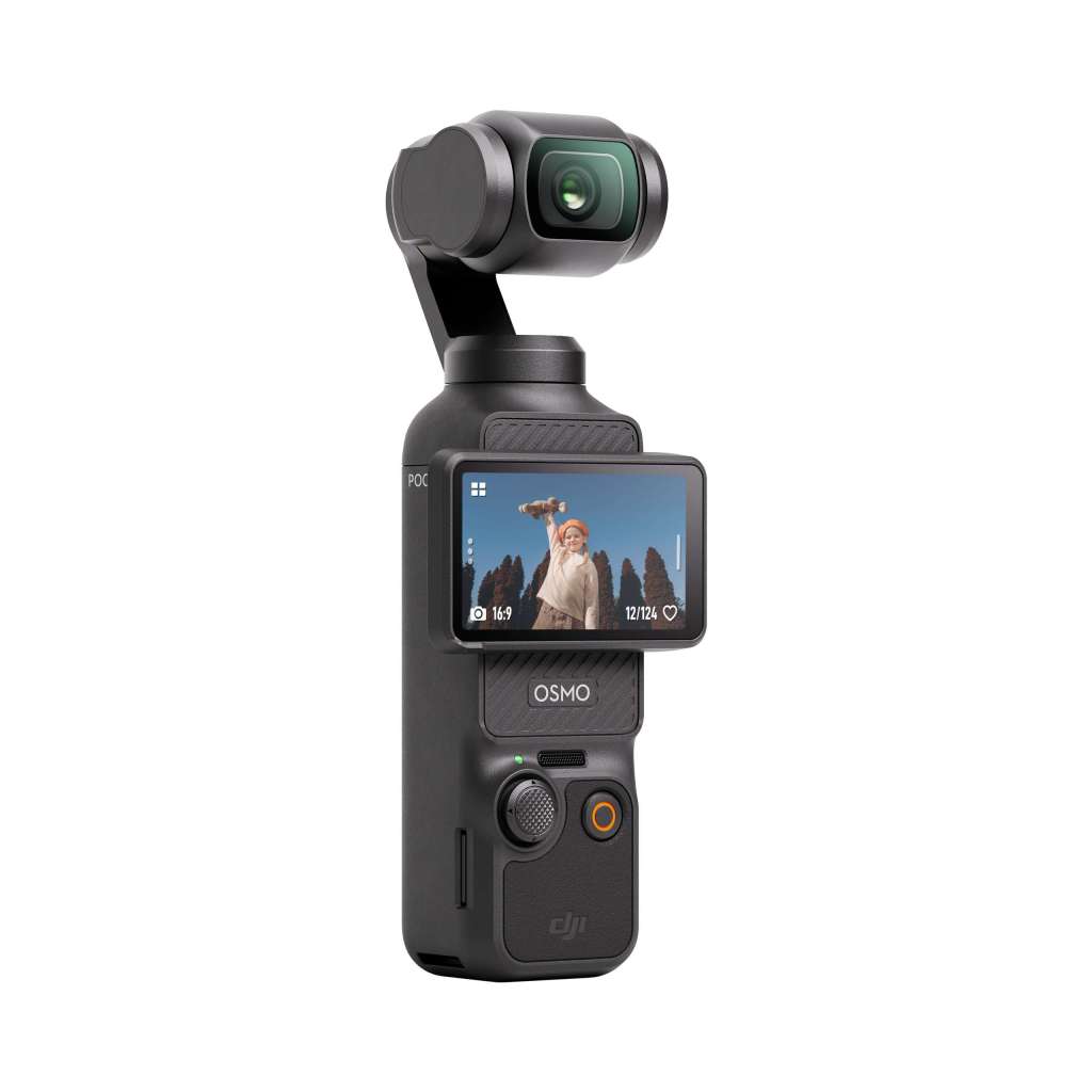 DJI Osmo Pocket 3 – šikmý pohled s otočeným displejem