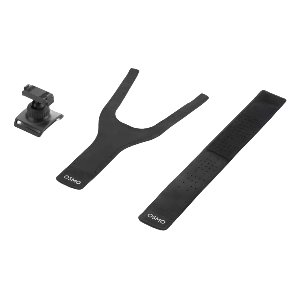 DJI Osmo Action Dual-Direction 360° Wrist Strap – obsah balení a detail otočného kloubu