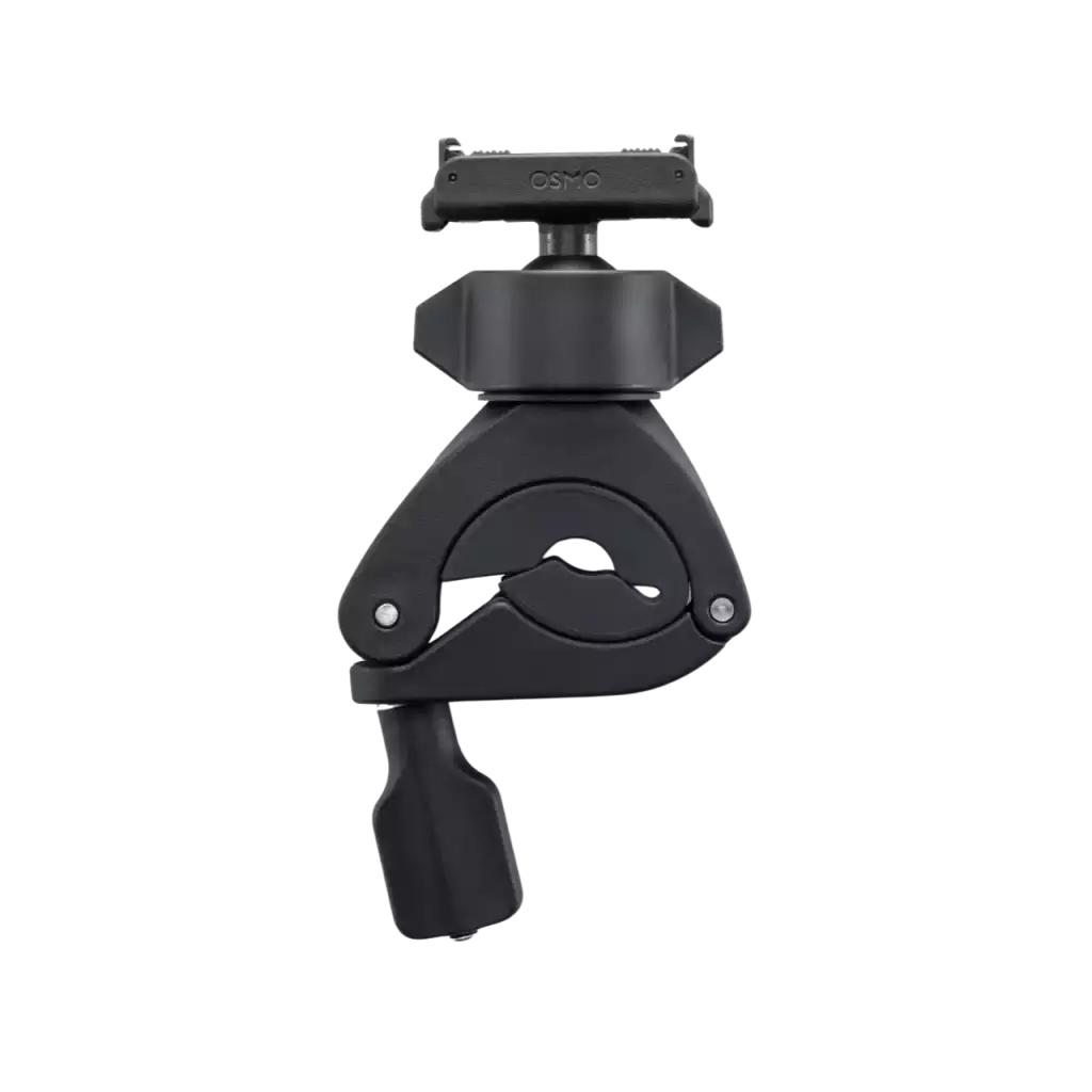 DJI Osmo Action Dual-Direction Mini Handlebar Mount – boční pohled na kulovou hlavu a objímku