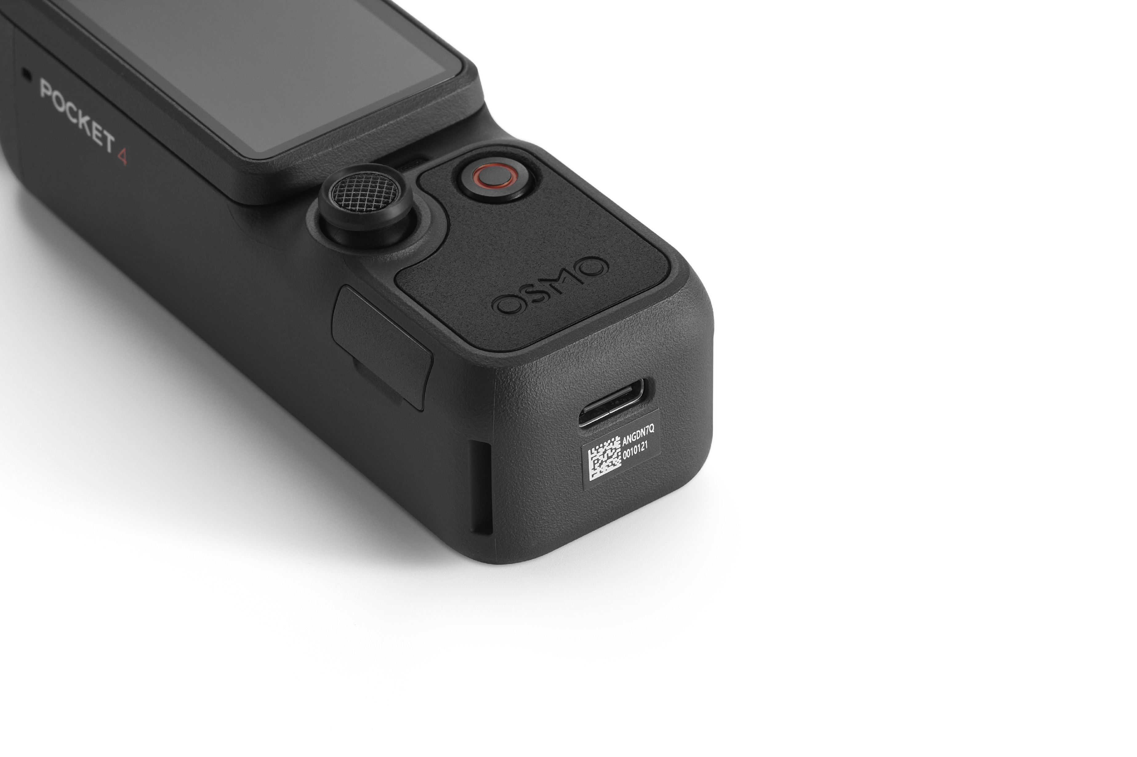 DJI Osmo Pocket 4 – detail ovládacích prvků a USB-C konektoru